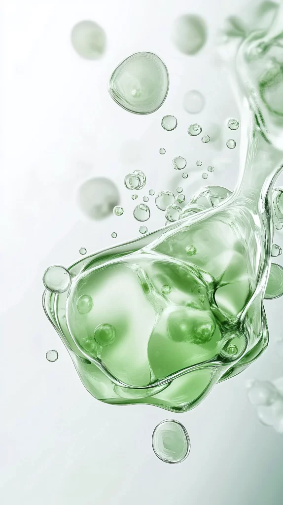 Bubble Fluid Green Transparent Dynamic