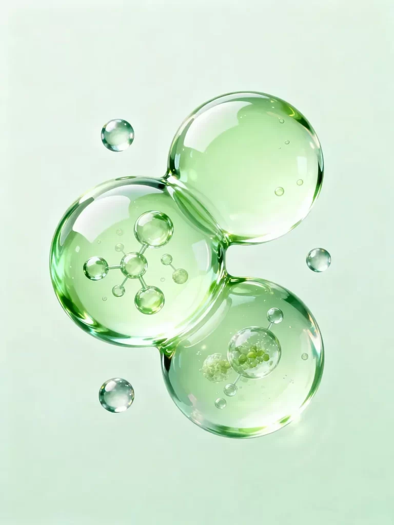 Bubble Green Transparent Molecule Structure