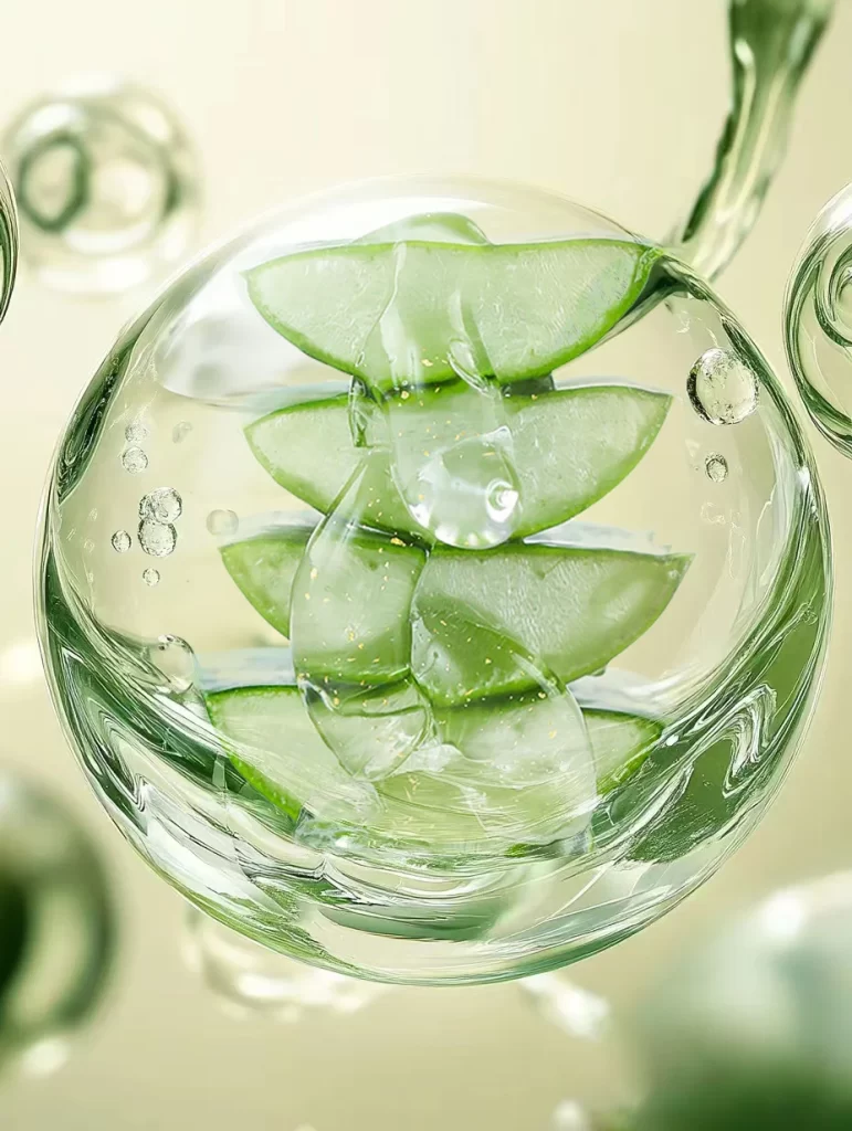 Bubble Water Droplets Green Slices