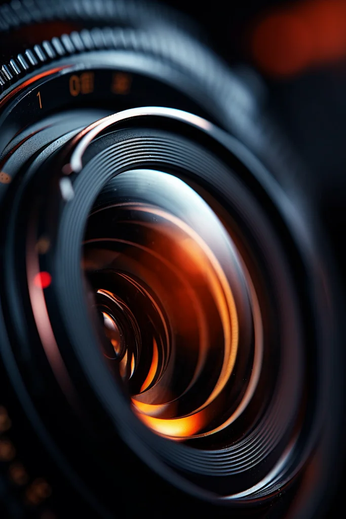 Camera Lens Reflection Orange Light