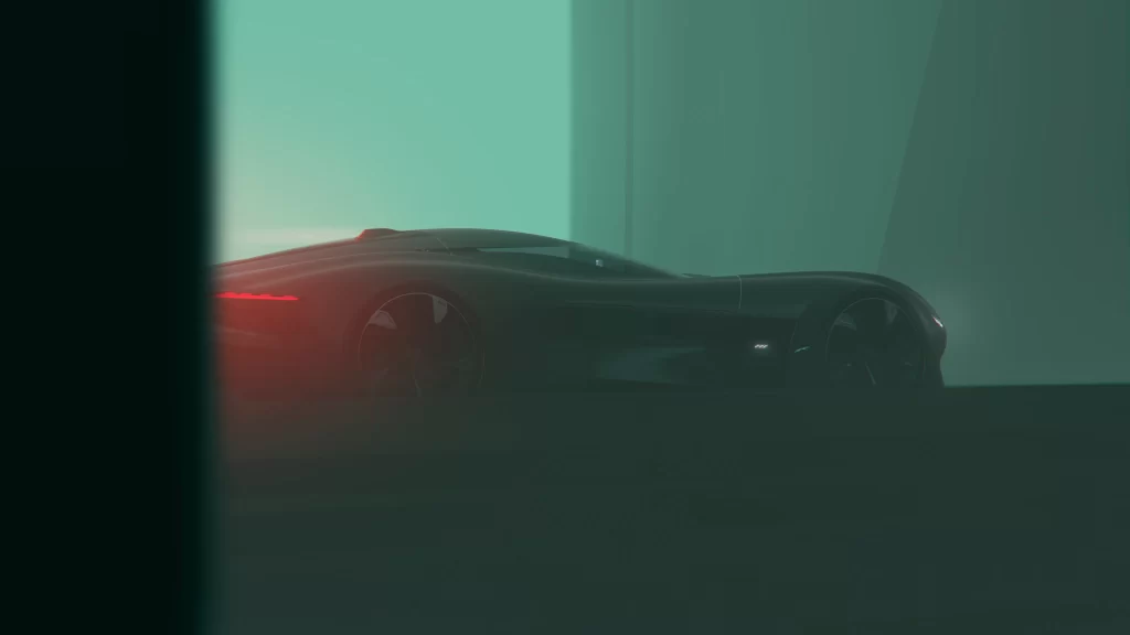car futuristic sleek design lighting environment
