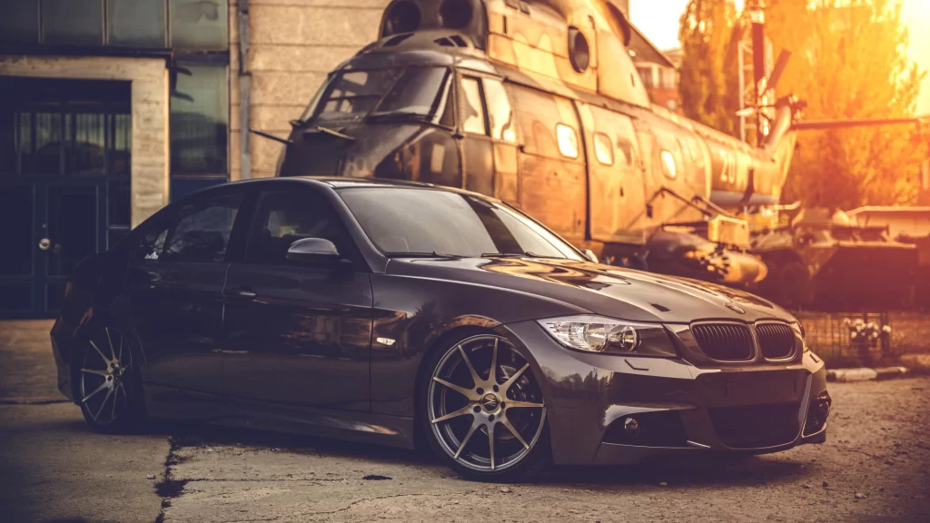 car helicopter sunlight industrial urban luxury contrast scene