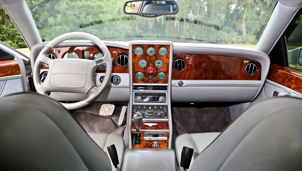car interior dashboard steering wheel seats