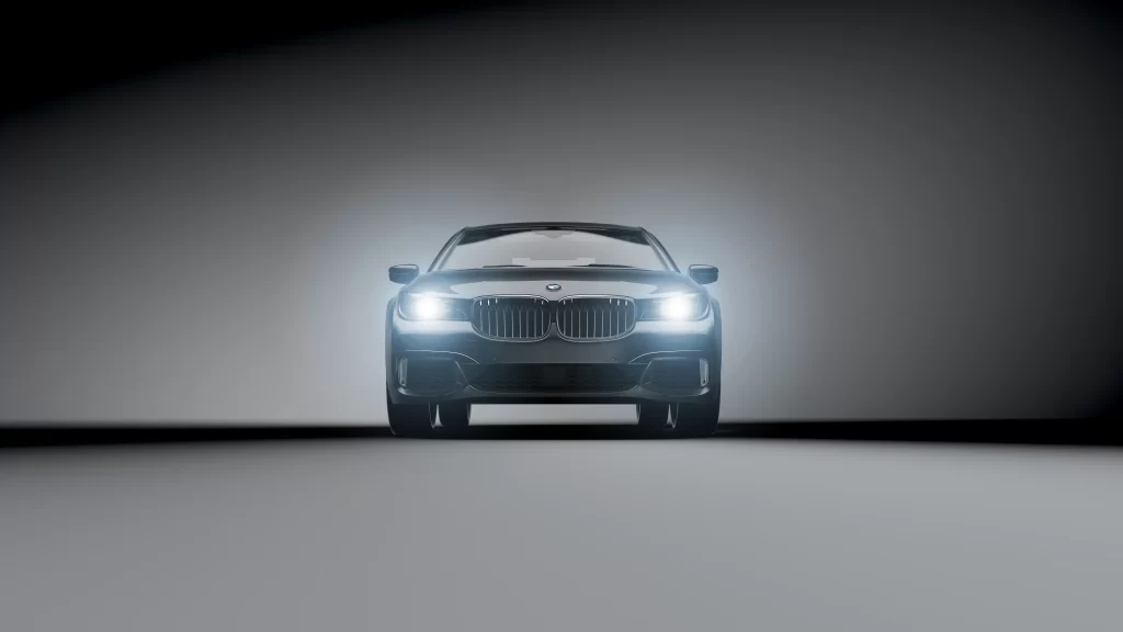 car luxury BMW headlights studio design