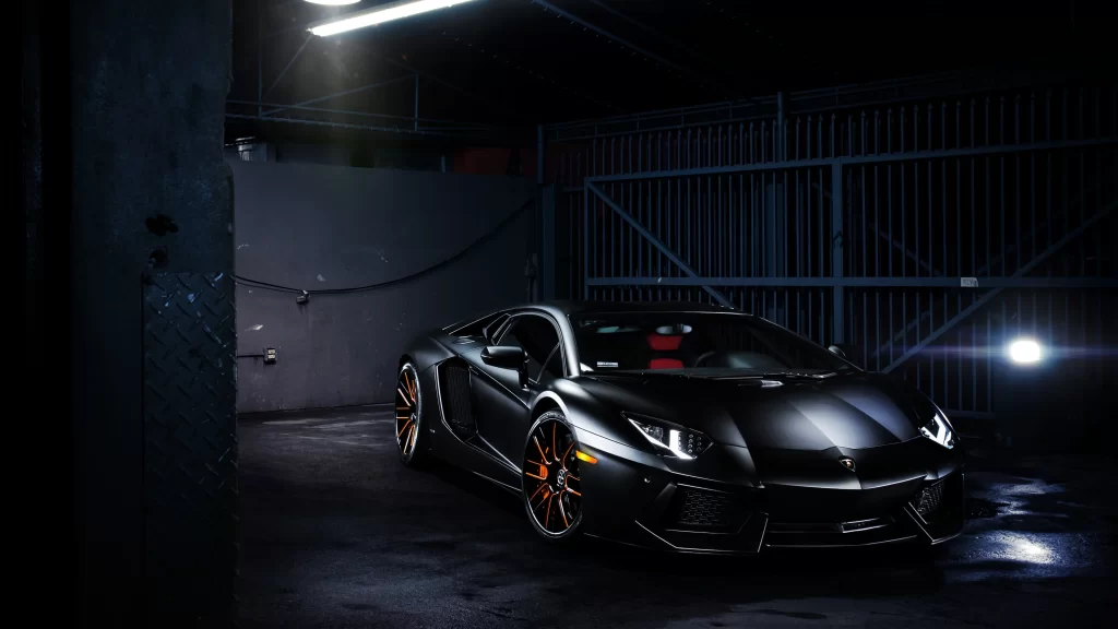car luxury garage black wheels