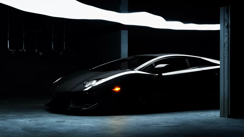 luxury sports car vehicle garage Lamborghini