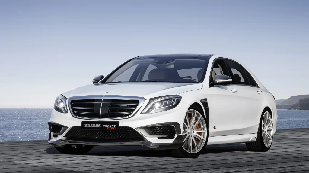 car luxury white Mercedes Benz