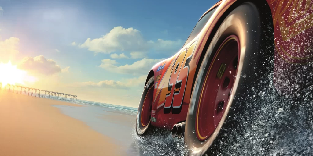 car racing beach water sun sky