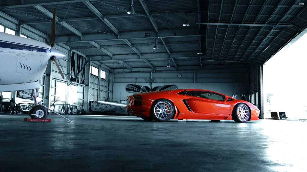 car red garage luxury wheels airplane