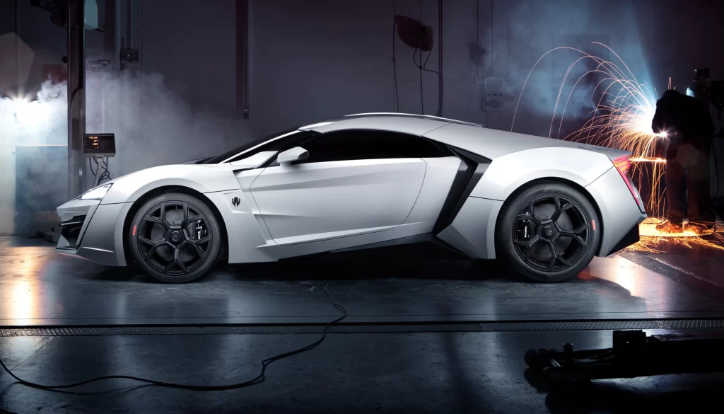 car white studio sparks smoke