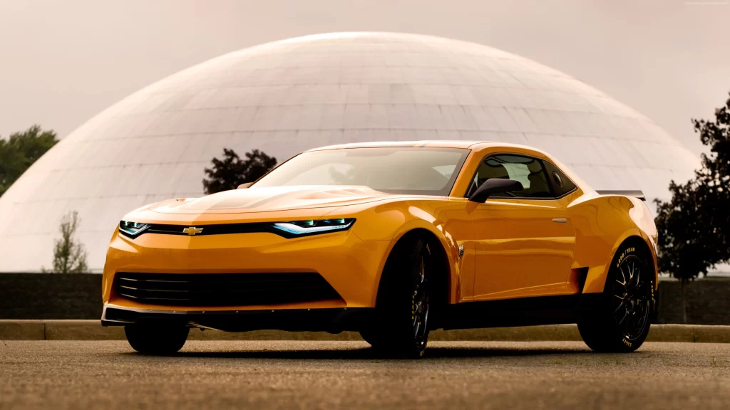 car yellow sports design background dome
