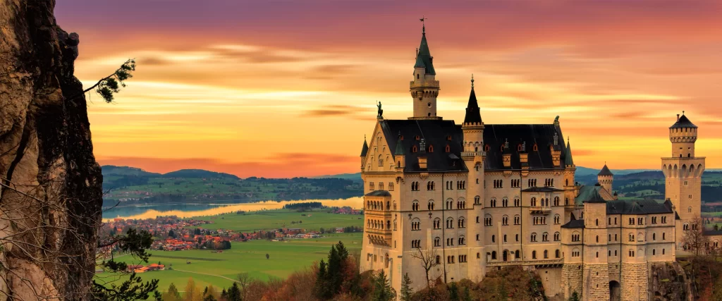 castle sunset landscape architecture nature
