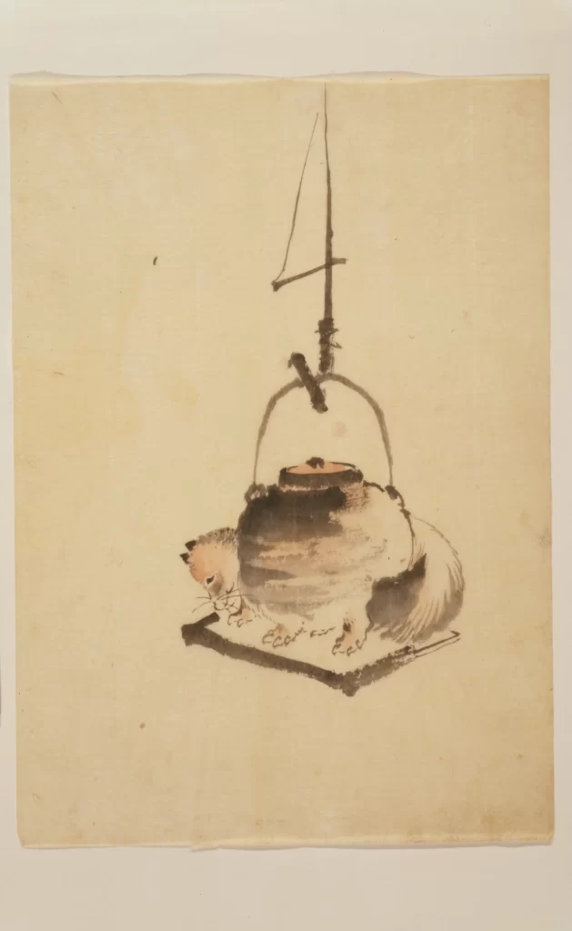 Cat Kettle Traditional Art Japanese Whimsical