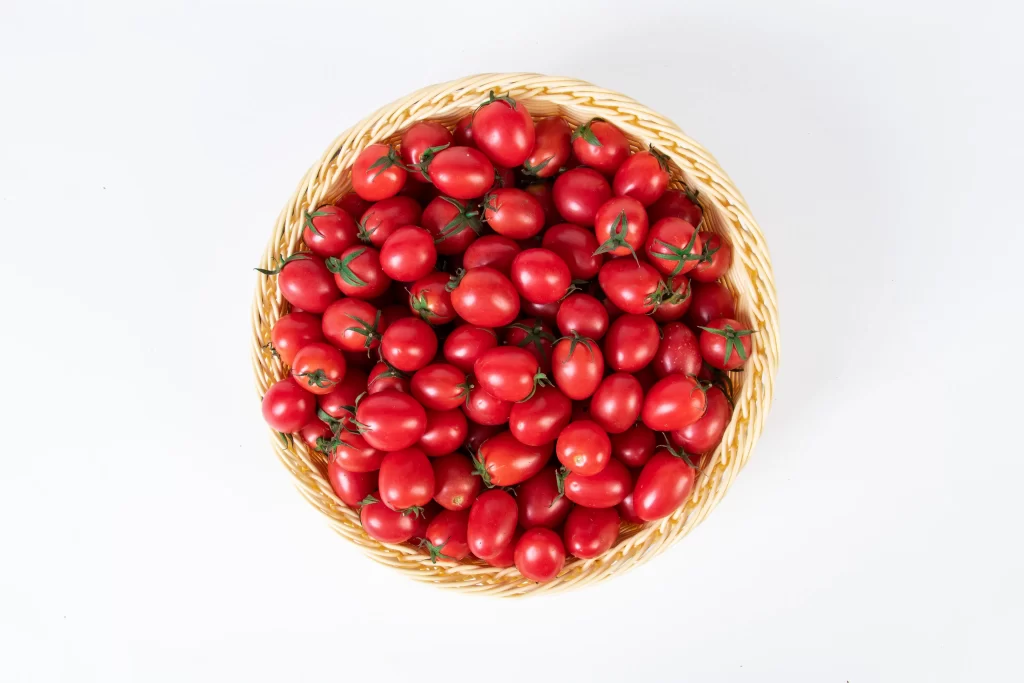 Cherry Tomato Red Fresh Green Stem
