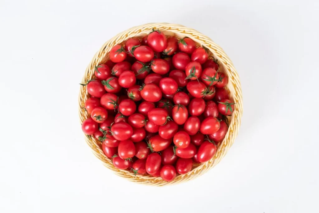 Cherry Tomato Red Fresh Green Stem