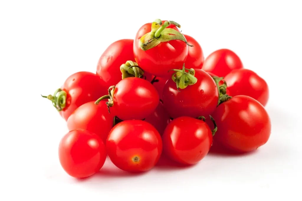 Cherry Tomato Red Fresh Green Stem