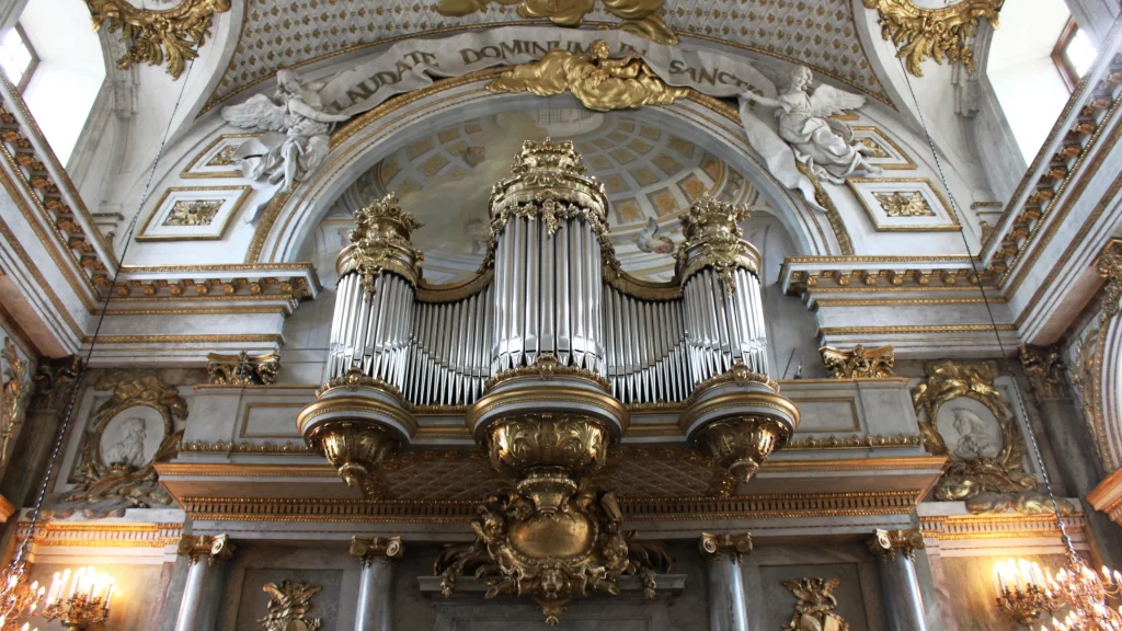 church organ architecture decoration gold art