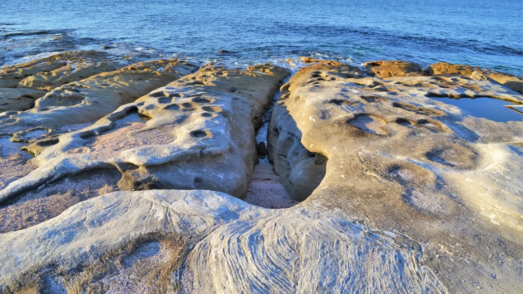 coastal rock formations ocean waves natural erosion