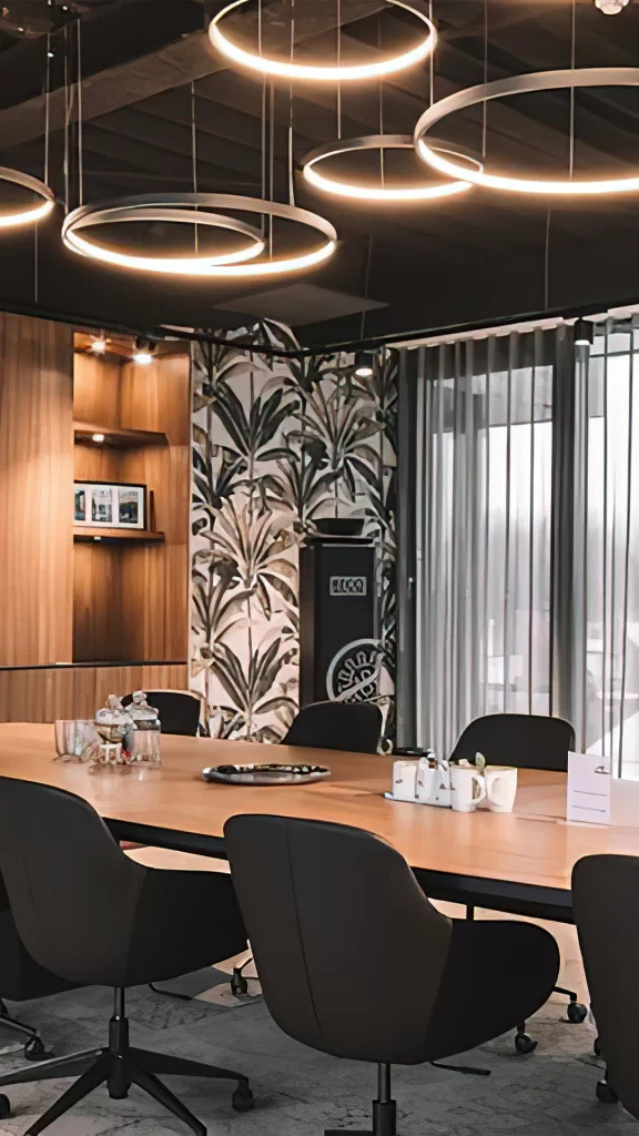 Conference Room With Botanical Wall