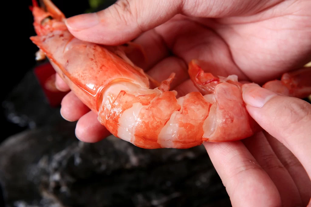 Cooked Shrimp Reddish-orange Shell