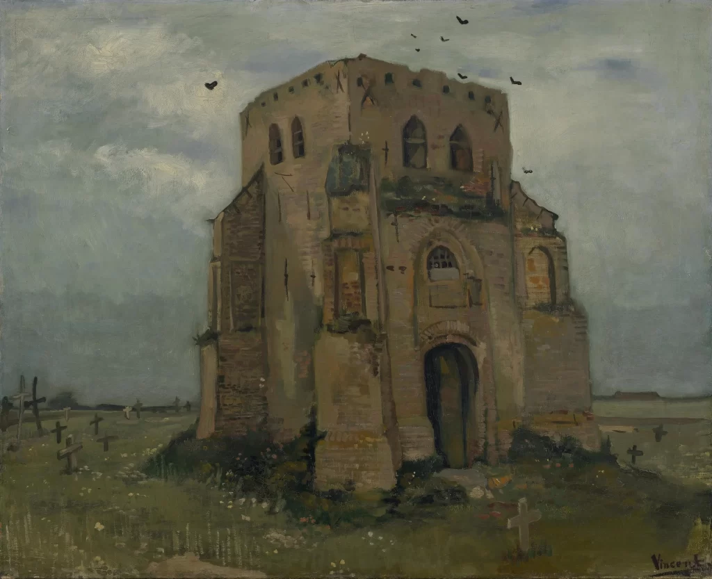 Country Churchyard and Old Church Tower Van Gogh