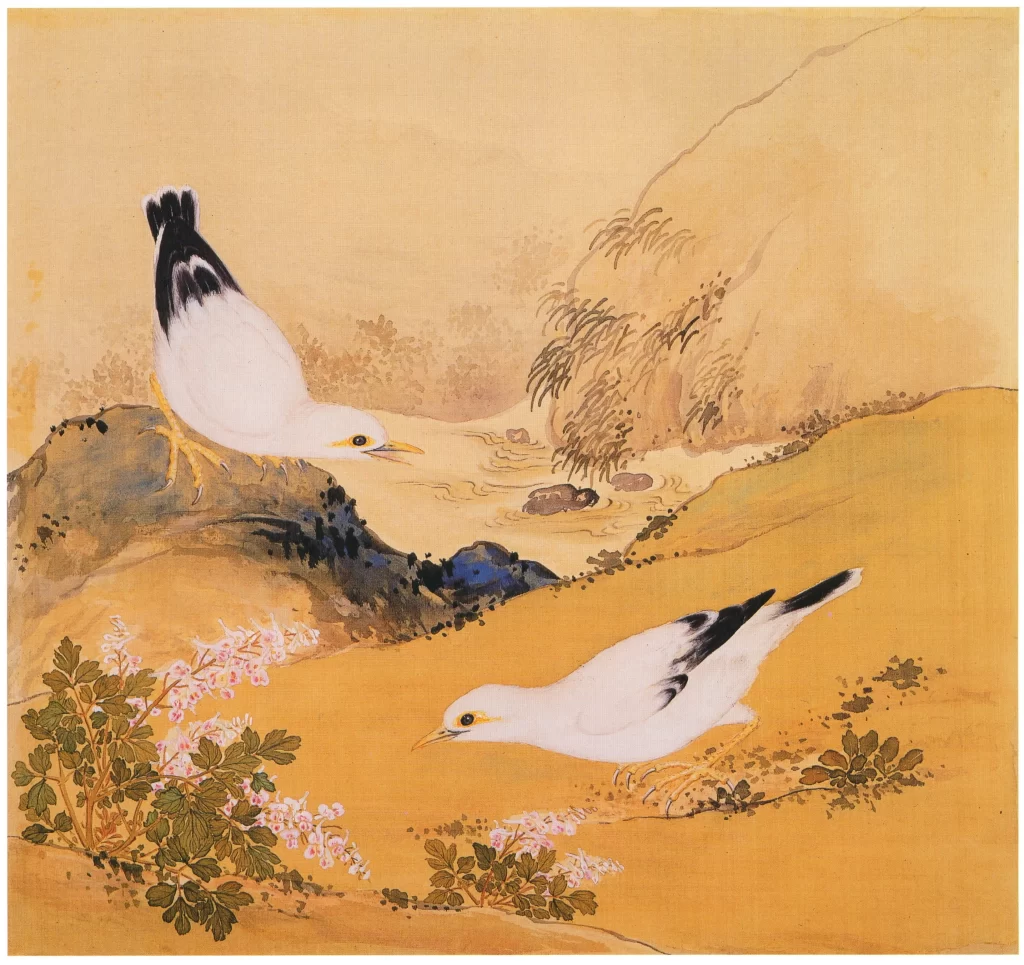 Crested Myna Bird Branch Yu Sheng