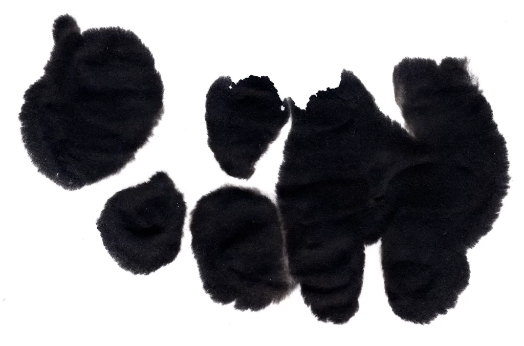 Dark Black Texture Organic Shapes Soft Flowing