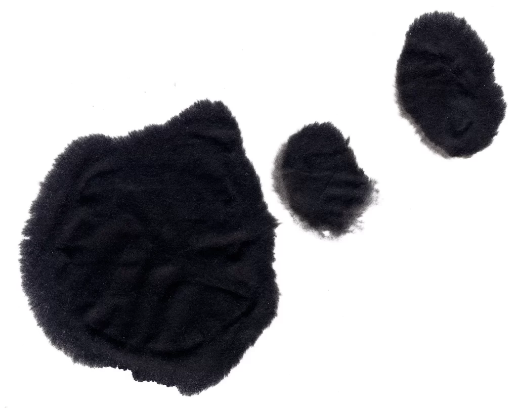 Dark Black Textured Organic Shapes Soft Flowing