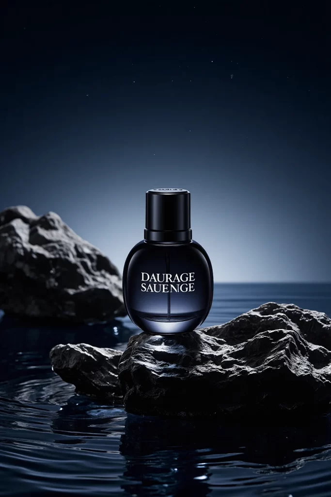 Dark Bottle Night Water Rocks