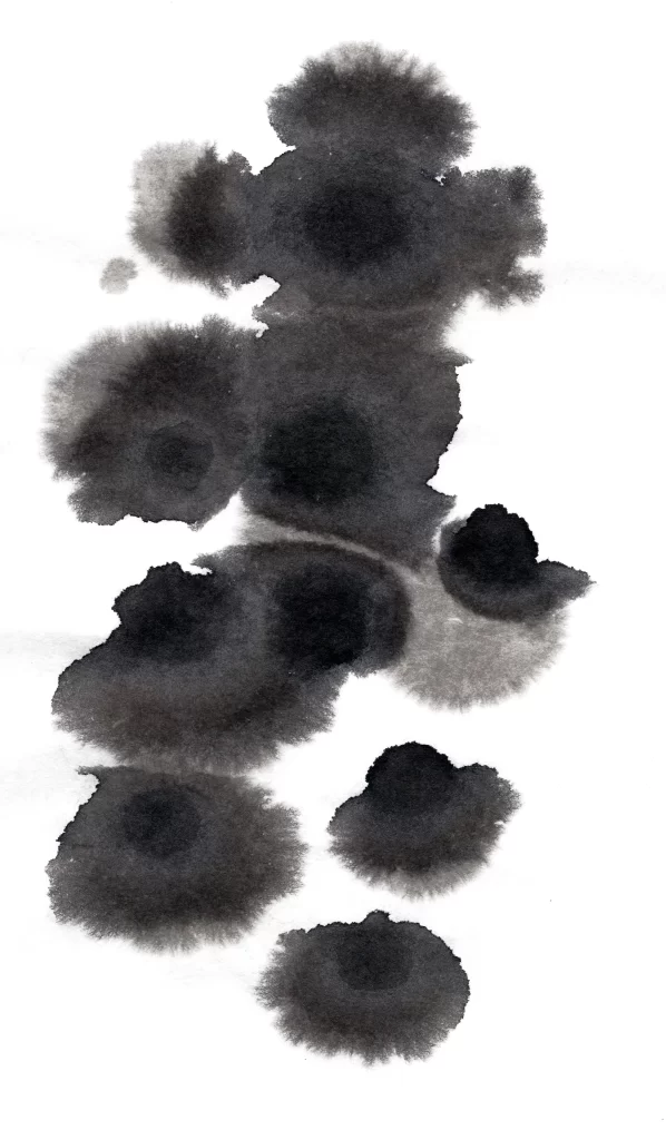Dark Grayscale Blurred Organic Flowing Soft