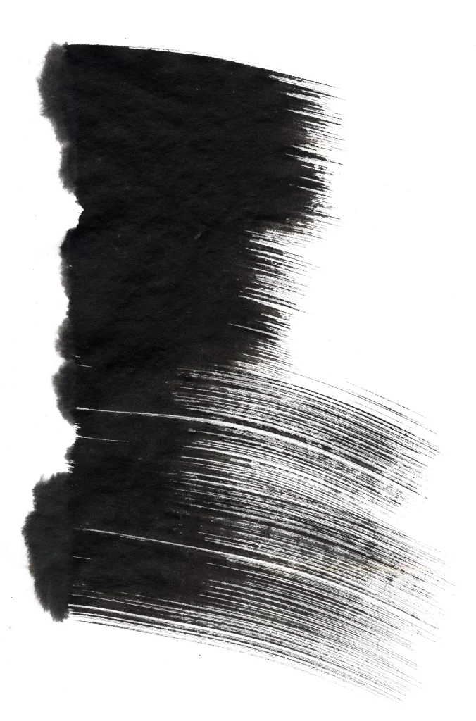 Dark Ink Stroke Horizontal Flowing Sharp Dense