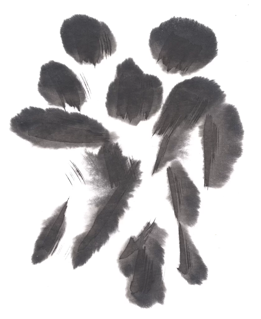 Dark Ink Wash Gradient Blended Circular Flowing