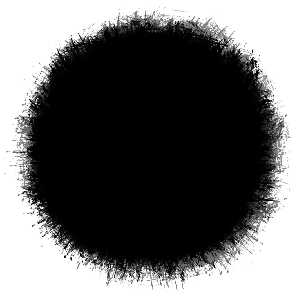 Dark Ink Wash Gradient Circular Sharp