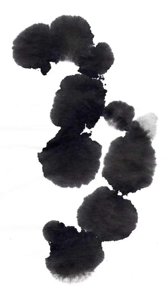 Dark Ink Wash Gradient Flowing Circular Dense