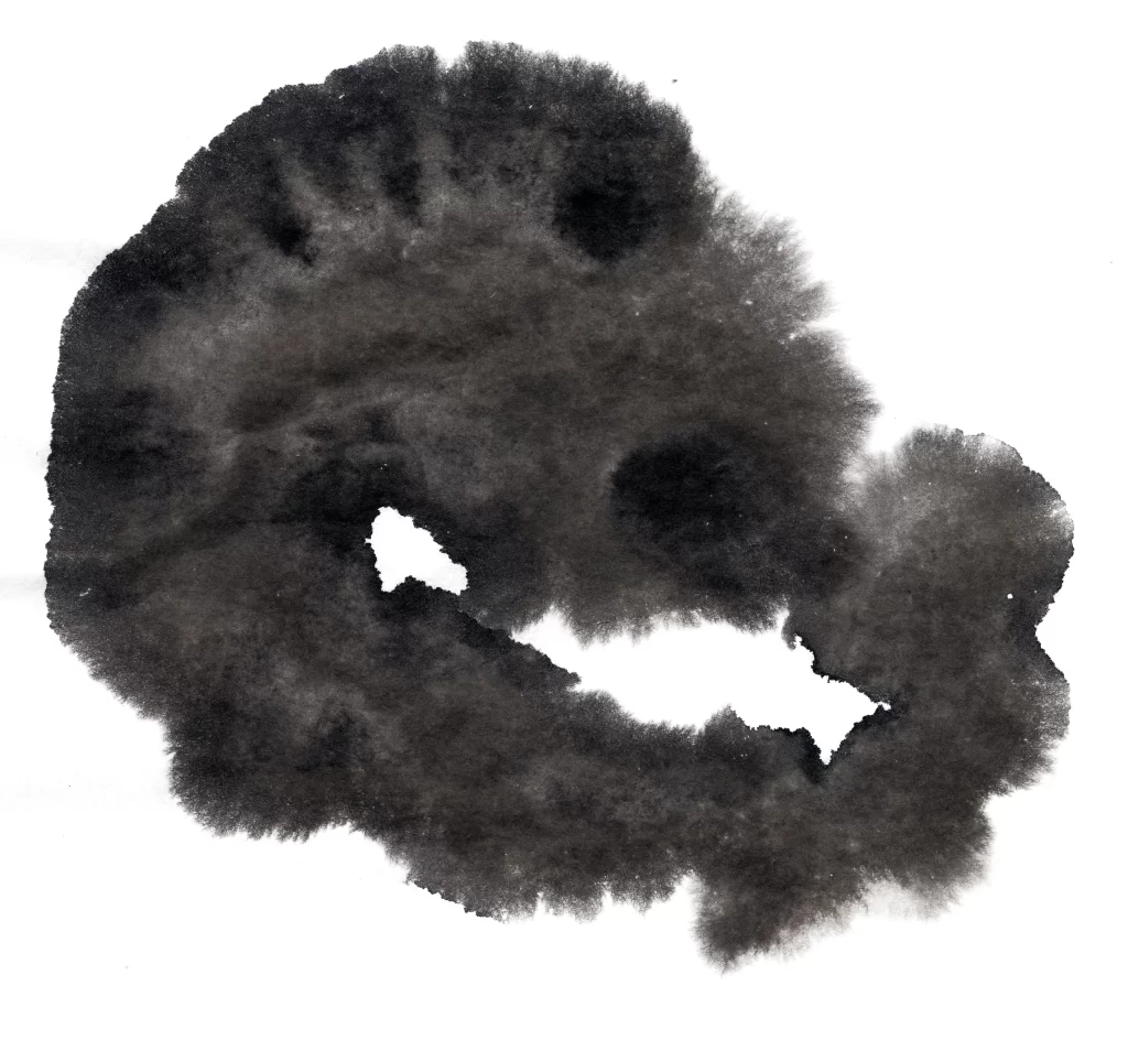 Dark Ink Wash Gradient Flowing Dense