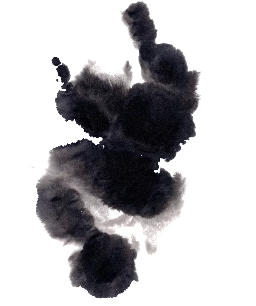 Dark Ink Wash Gradient Flowing Dense