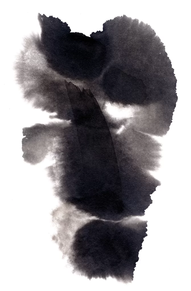 Dark Ink Wash Gradient Flowing Dense