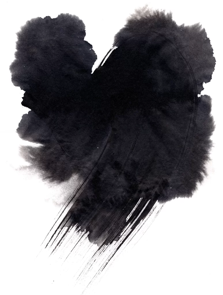 Dark Ink Wash Gradient Flowing Dense