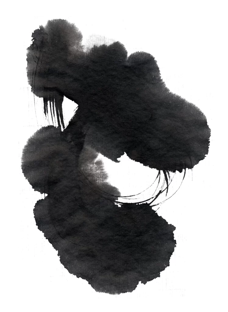 Dark Ink Wash Gradient Flowing Dense