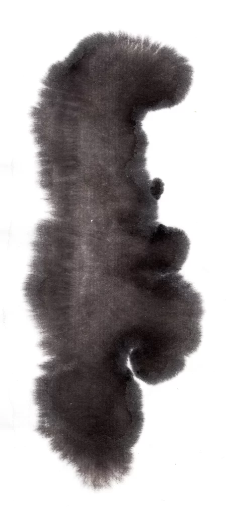 Dark Ink Wash Gradient Flowing Dense