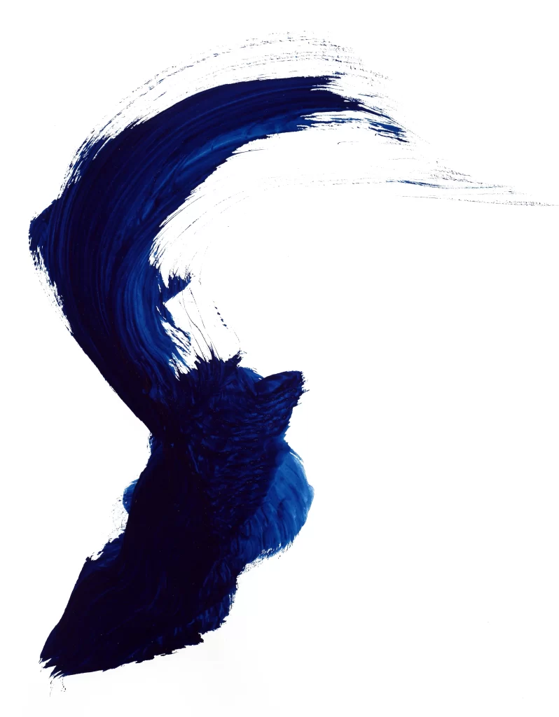 Deep Blue Flowing Stroke Dynamic Texture Fluidity