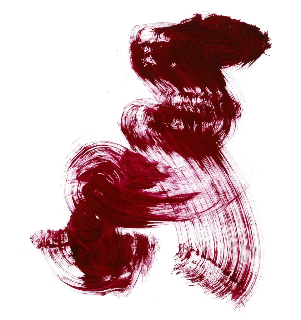 Deep Red Swirling Flowing Dynamic Fluidity Abstract