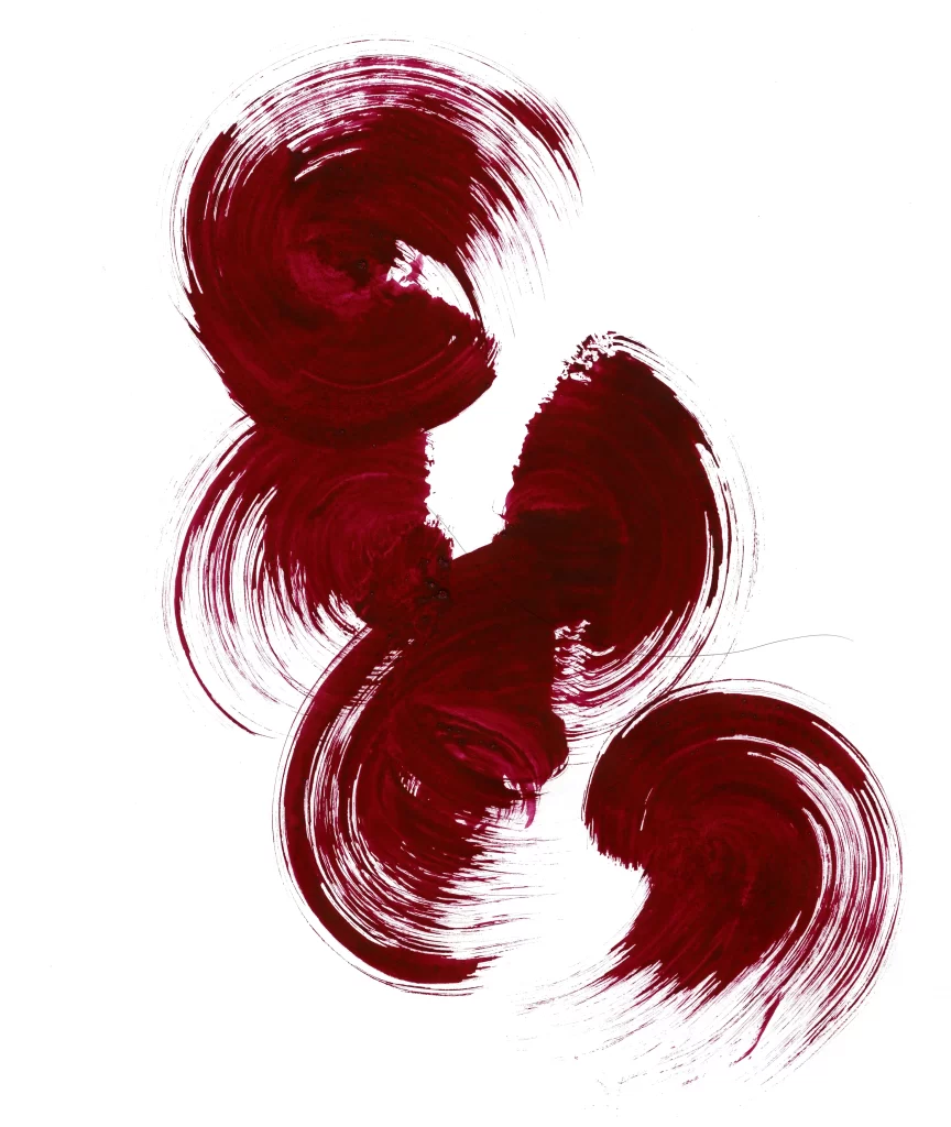 Deep Red Swirls Spirals Fluid Dynamic Intense