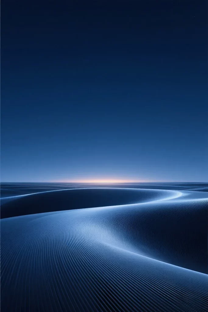 Desert Night Sky Sand Dunes Horizon