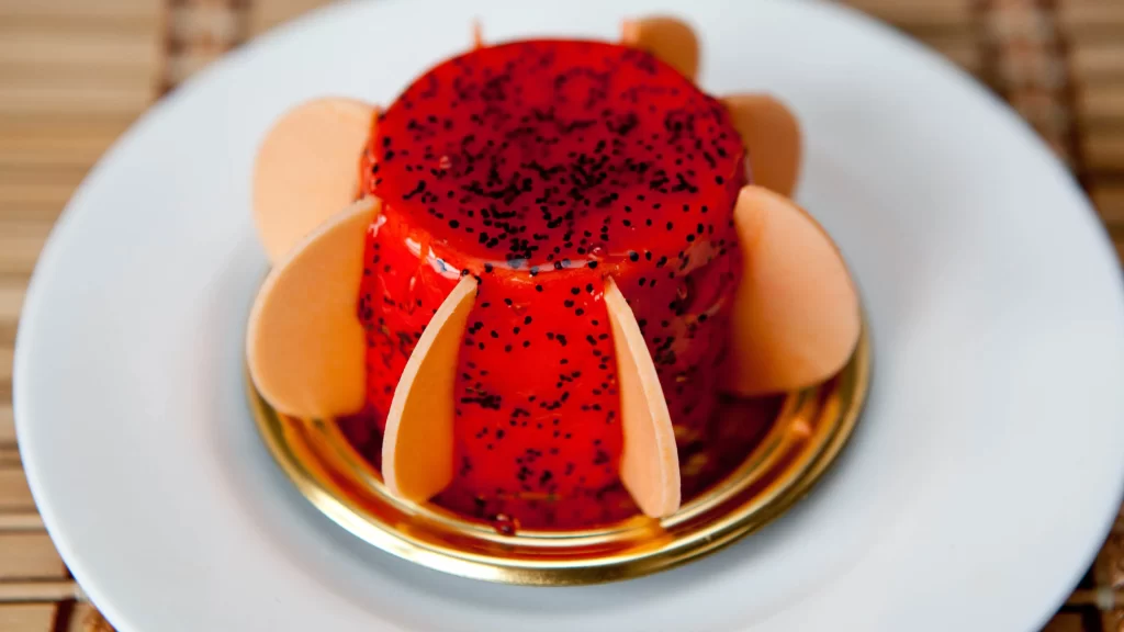 Dessert Red Chocolate Plate Decorative