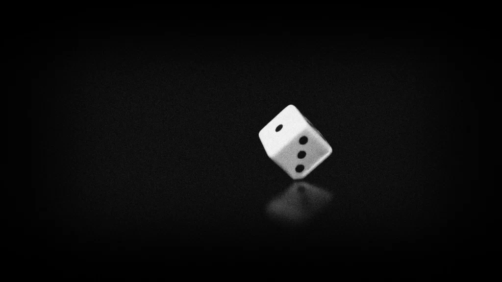 dice black and white gambling luck chance game