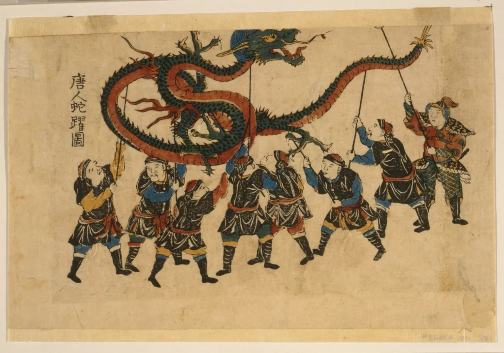 Dragon Traditional Dance Performers Cultural Art