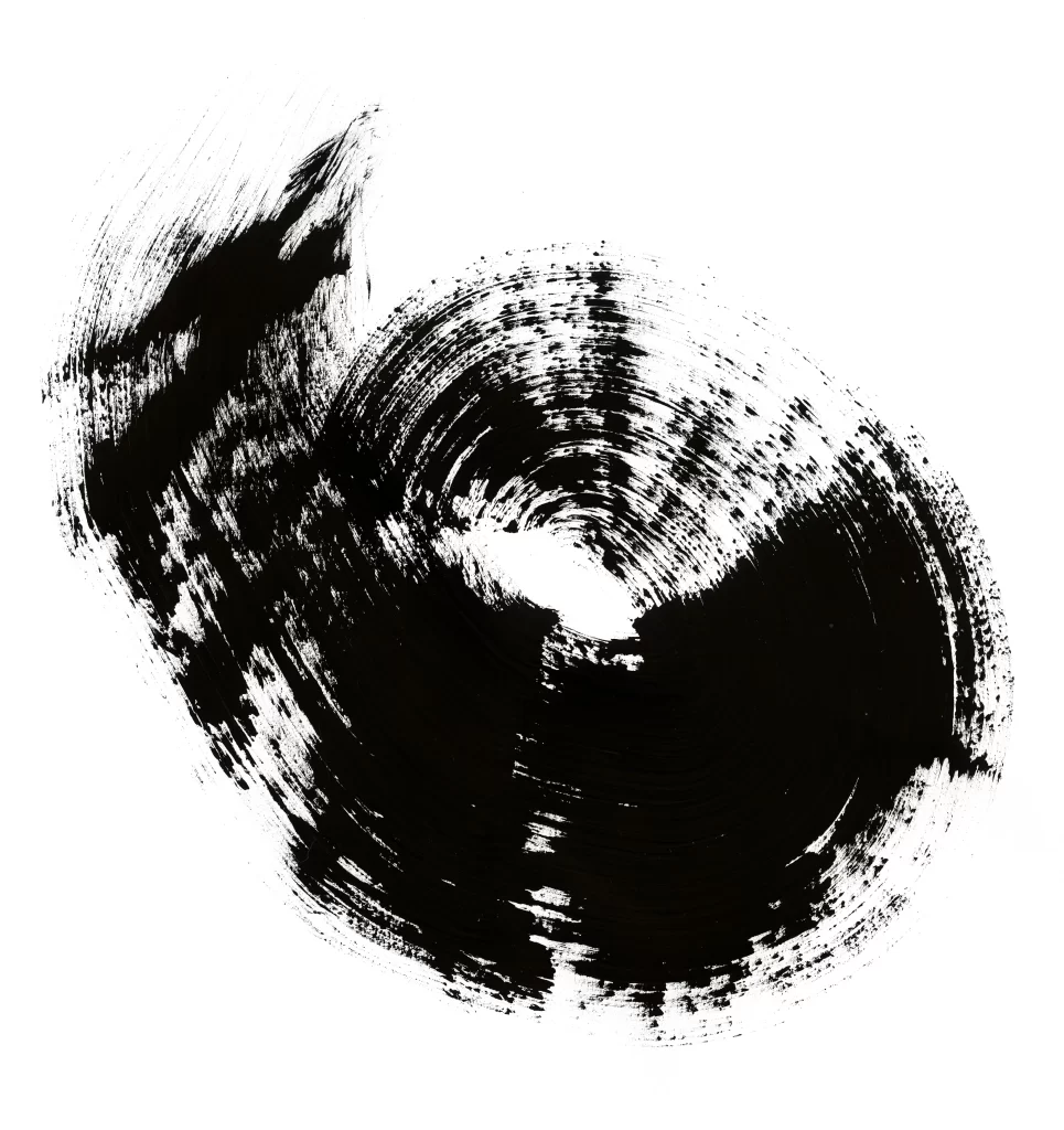 Dynamic Black White Circular Flowing Sharp