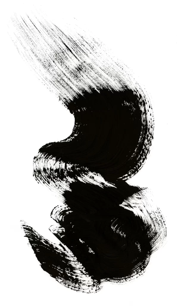 Dynamic Black White Flowing Gradient Textured Abstract
