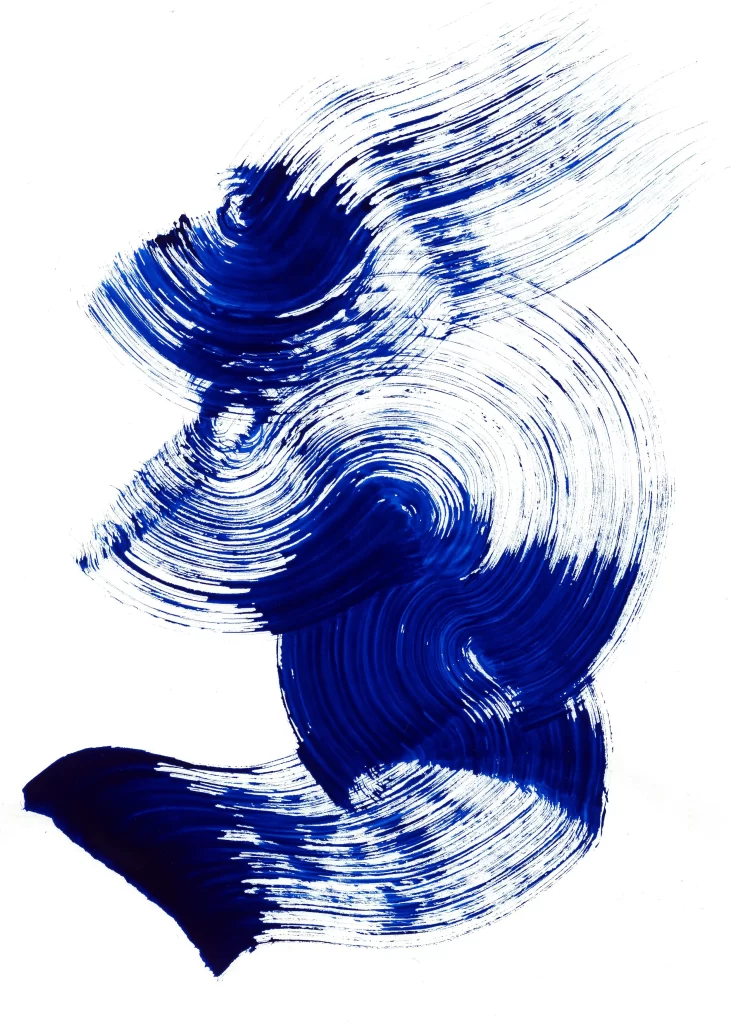 Dynamic Blue Swirls Fluid Gradient Intense Flowing